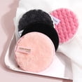 thumbnail image 4 of Microfiber Pad Remover Soft Towel Face Cleansing Makeup Clear Sponge Makeup Puff,Black Pink Puff, 4 of 9