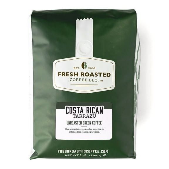 Fresh Roasted Coffee, Unroasted Costa Rican Tarrazu Coffee Beans, 80 oz
