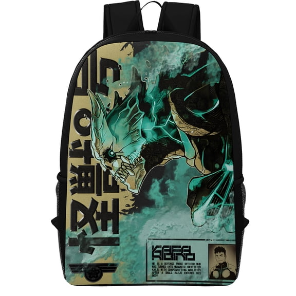 17in Kaiju No. 8 Graphic Laptop Backpack for Women Men, Computer Bag Casual Large Daypack for Work Trip