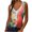 Red, variant on Womens Clothes Tops Summer Casual, Women Fashion Sexy Sleeveless Flower Pirnt Vest U-neck Printed Tops Tee Vest Blouse Tops