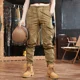 thumbnail image 2 of Pantalones multibolsillos para exteriores, pantalones cargo para hombre, color caqui, para senderismo, ajustados, multibolsillos, Y2k, pantalones casuales de calle de gran tamaño, moda, 2 of 5