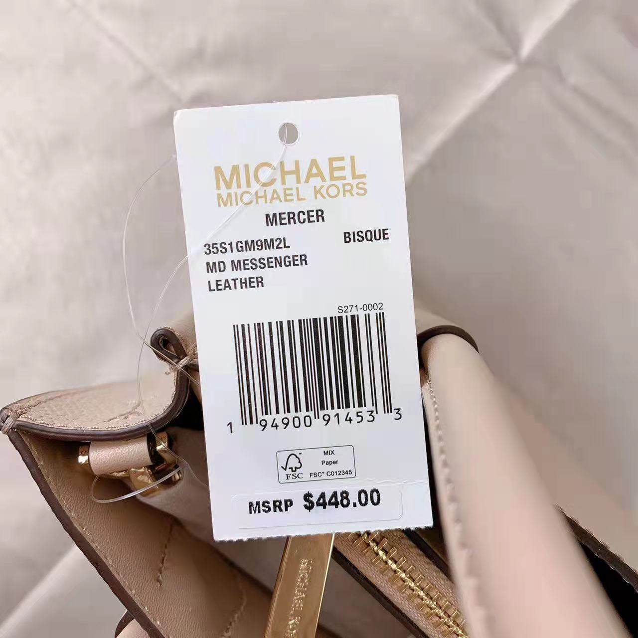 Michael Kors Mercer Medium Pebbled Leather Crossbody Bag in Mulberry  (35S1GM9M2L) - USA Loveshoppe
