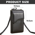 thumbnail image 2 of Bolso bandolera de PU de gran capacidad para mujer, cartera larga, bolso para teléfono móvil de color sólido, 2 of 5