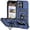 Blue, variant on Fashion Case with Holder Stander Kickstand Drop Resistant Shockproof Case For iPhone 16 Plus (6.7inch)