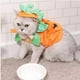 thumbnail image 3 of Disfraz de calabaza para mascotas ANIAC, sombrero y poncho ajustables para gatos, 3 of 7