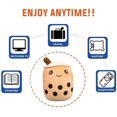 thumbnail image 4 of Funny Doll Pearl Milk Tea Cup - Milk Tea Pillow Brown Triangle (50cm) Adepaton LL-1594, 4 of 6