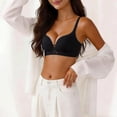 thumbnail image 3 of Bosfbaoi Women's Seamless Wireless Push Up Bra, Crisscross Cutout Adjustable Strap Invisible Bralette, Lightweight Comfort Everyday Wear for Women, Size S-XL, 3 of 7