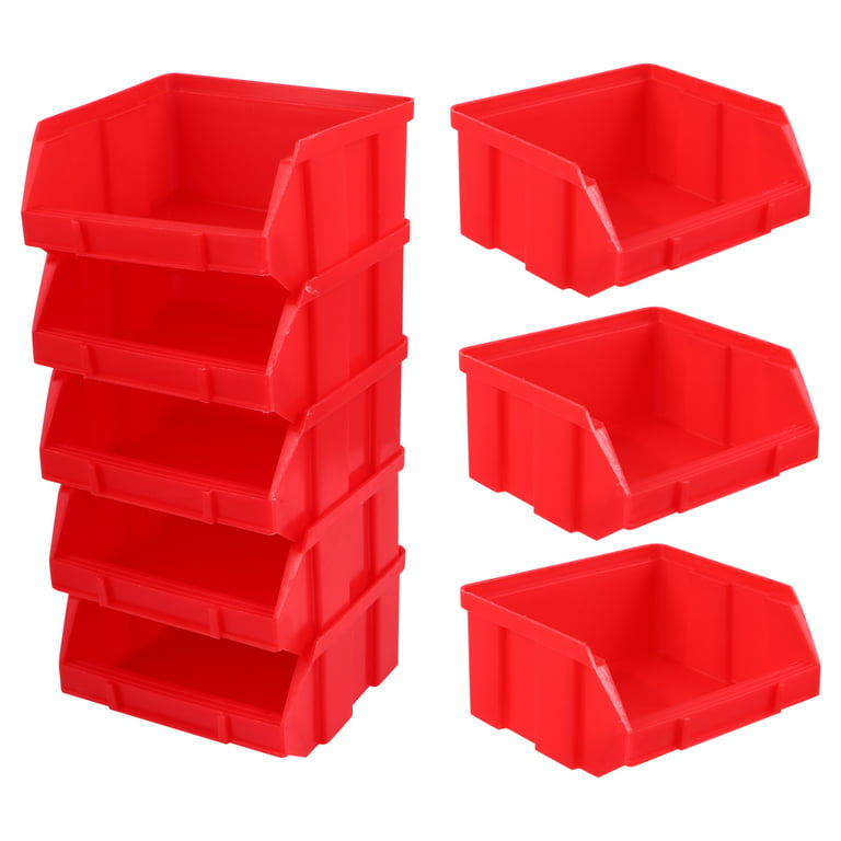 Storage Bins Garage Organizer Tool Plastic Containers Stackable Rack  Stacking Hanging Small Parts Box Workshop Container 