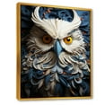 thumbnail image 2 of Designart "Eyes Of The Owl Hidden In Shadows" Animals Owl Floater Framed Wall Art Prints, 2 of 5
