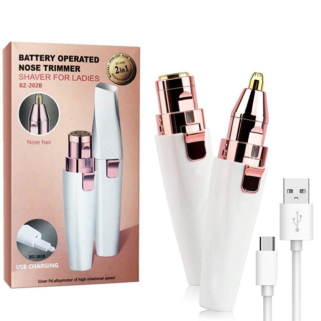 Eyebrow Razor, Facial Epilator for Women, Epilator, (USB Rechargeable), 2 in 1 Eyebrow Trimmer and 100% Painless Epilator for Brows, Nose, Lips, Face, Body