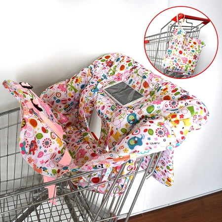 Foldable Baby Shopping Trolley Cart Seat Pad Kid High Chair Cover Protective Mat With a Seat