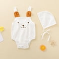 thumbnail image 2 of FRSASU Newborn Infant Girls Boys 3D Cartoon Pattern Bodysuit Romper+Hat Sets, 2 of 8