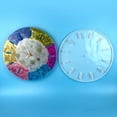 thumbnail image 4 of Silic Big Size Clock Silic Round Clock Watch Wall Hanging Decorative Mirror Epoxy - 32.4cm gray, 4 of 8