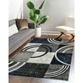 thumbnail image 3 of Chester Abstract Blue/White Area Rug, 3 of 3