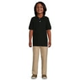 thumbnail image 2 of Wonder Nation Boys Short Sleeve Cotton Blend Polo Shirt, Sizes 4-18 & Husky, 2 of 5