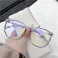 thumbnail image 2 of Transparent Computer Glasses Frame Women Men Anti Blue Light Round Glasses Blackout Glasses Optical Glasses, 2 of 10