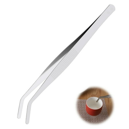 

18cm Tea Tweezers Salad Food Stainless Steel Tea Folder Tweezer Clips Clamps Kitchen Tongs