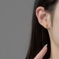 thumbnail image 5 of K-KED Gold Plated 925 Sterling Silver 6*4mm CZ Pink/Green Crystal Stud Earrings-Silver-Black, 5 of 6