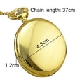 thumbnail image 6 of Smooth Round Dial Arabic Numbers Analog Quartz Chain Pocket Watch, 6 of 15