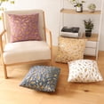 thumbnail image 6 of Soft Plush Faux Fur with Gold Stamping Feathers Pillowcase Square Cushion Covers for Living Room Bedroom, 6 of 6