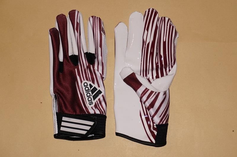 maroon adidas football gloves