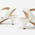 thumbnail image 2 of Bocca Women's Heel Pumps White Pu 2 inch Slingback Dress Shoes 10M, 2 of 5