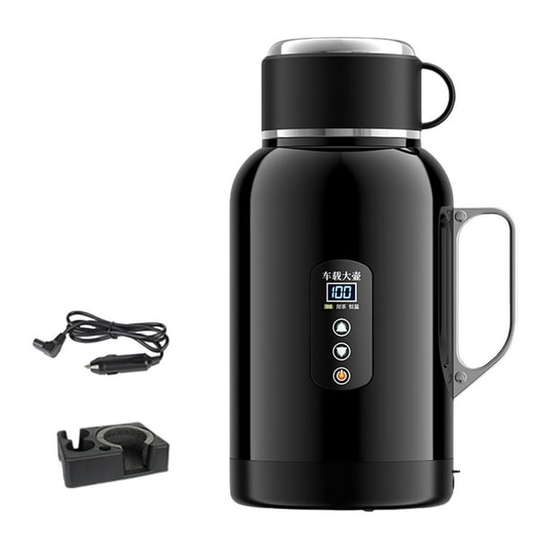 Hervidor eléctrico para coche de 1400 ml, 12 V/24 V, taza calefactable para conductores, versátil Con base