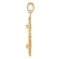 thumbnail image 2 of 14k Yellow Gold Cushion Shape Rope Frame Prong Setting Coin Bezel Pendant Mounting - Fits 27mm, 2 of 3