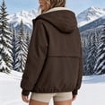 thumbnail image 6 of KICILVS Womens Fleece Lined Windbreaker Jackets Water-Resistant Hooded Zip Up Coat with Pockets Warm Winter Outerwear, 6 of 6