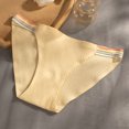 thumbnail image 5 of Panties for Women,Fashion Striped Ice Silk Hollow Briefs for Women Comfortable Breathable Seamless Panties,Womens Underwear,Yellow,M, 5 of 6