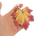 thumbnail image 5 of OUNONA 2pcs Cute Car Keychain With Leaf Keyring Cover Ideal For Handbag Accessories And Backpack Decorations Pu Leather Keychain Pendant For Purse Keychains, 5 of 8