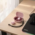thumbnail image 2 of onn Wireless Mini-Earbuds with Wrist-Strap, Pink, 2 of 10