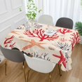 thumbnail image 2 of Yayeee Tablecloths 60" x 60" Rectangle Wrinkle Resistant Party Table Cover, Retro Starfish, 2 of 8