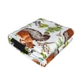 thumbnail image 2 of KLL Mosaic Forest Squirrel Print Fleece Throw Blanket, Horizontal Fleece Bedding Cute Soft Blankets Comfy Fleece Flannel Plush Home Decor for Couch & Bed -80"x60", 2 of 9