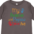 thumbnail image 4 of Inktastic Meme and Pepaw Love Me Boys or Girls Long Sleeve Toddler T-Shirt, 4 of 5