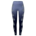 thumbnail image 2 of MKLEKYY Leggings deportivos para mujer, leggings para entrenamiento, leggings con estampado navideño, pantalones con bloques de color, leggings suaves y elásticos. 4622, 2 of 4
