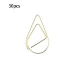 thumbnail image 3 of 30 Pieces Paper Clip Cute Water Drop 30 Pieces Metal Portable Shape Simple Style Solid Color Office School Note Book Photo Clamp Bookmark Gold, 3 of 9