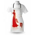 thumbnail image 3 of Zodiac Virgo Apron Abstract Woman Silhouette in Long Dress Horoscope Constellation, Unisex Kitchen Bib Apron with Adjustable Neck for Cooking Baking Gardening, Pale Grey Vermilion Peach, by Ambesonne, 3 of 3