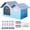 Blue, variant on Insulated Pet Cooling House with AC for Dog Cat Under 10kg | Air Conditioned Dog House with 10 Ice Packs & Absorbent Cotton, Foldable Cat Cooling Station for Summer Indoor Outdoor