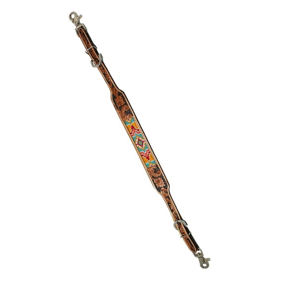 Western  Tack Floral Tooled Leather Wither Breast Collar Strap  10515