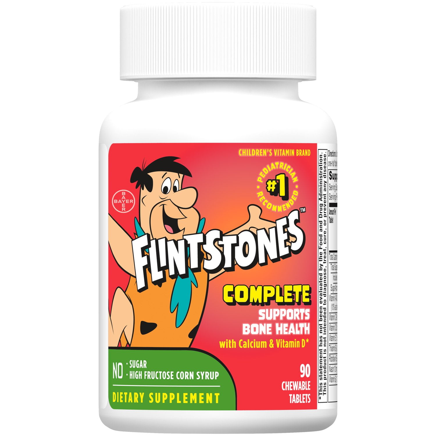 Flintstones Complete Chewable Kids Vitamins ages 2+, 90 Count