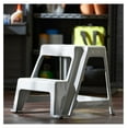 thumbnail image 4 of Superwum 16-Inch Tall Plastic 2 Step Stool, Portable Dual Step Ladder Foot Stool for Kitchen, Bathroom, Bedroom, and Garage, Gray, 4 of 9