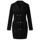 thumbnail image 2 of Vestido tipo blazer para mujer, elegante vestido tipo blazer de negocios con doble botonadura, otoño-invierno, tallas grandes, manga larga, escote en V, vestido tubo sexy, minivestido tipo, 2 of 6