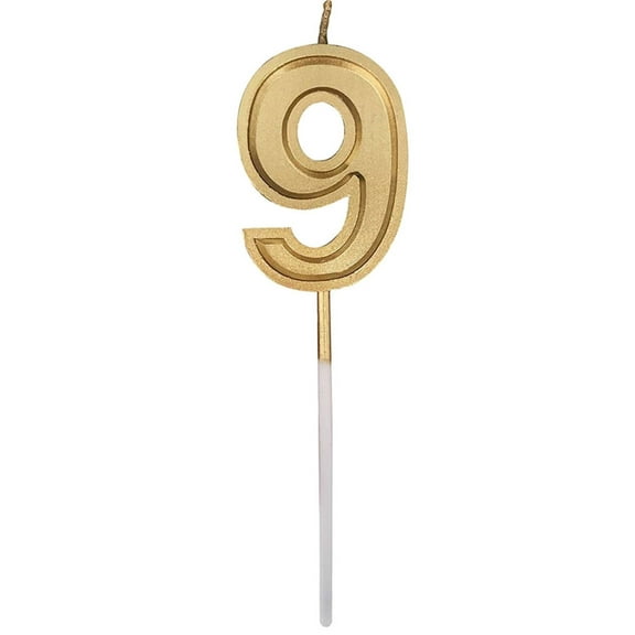 HCTSHG Numeral Birthday Candles,Cake Numeric Candles Numbers 0 1 2 3 4 5 6 7 8 9 for Cake Decoration,Birthday Parties,Wedding Anniversary,Champagne Gold,Reusable Metal Holders,Number Toppers