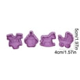 thumbnail image 3 of NWOKYZGH 4Pcs Christmas Cookie Cutters 3D Christmas Cookie Stampers House Cookie Cutter Animal Cookie Cutter Plastic Xmas Biscuit Cutters for Baking Pastry Fondant, 3 of 5