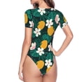 thumbnail image 4 of Naloa Tropical Fruit Women's Short-Sleeved Onesie, One-Piece Swimsuit for Parties, dates, clubs - Medium, 4 of 9