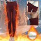 thumbnail image 2 of Gibobby leggings niña Leggings cómodos para mujer Pantalones casuales Elástico Cintura alta Patrón retro Impreso Forro polar Capris Termal Leggings de invierno de longitud completa（Vino， S), 2 of 5