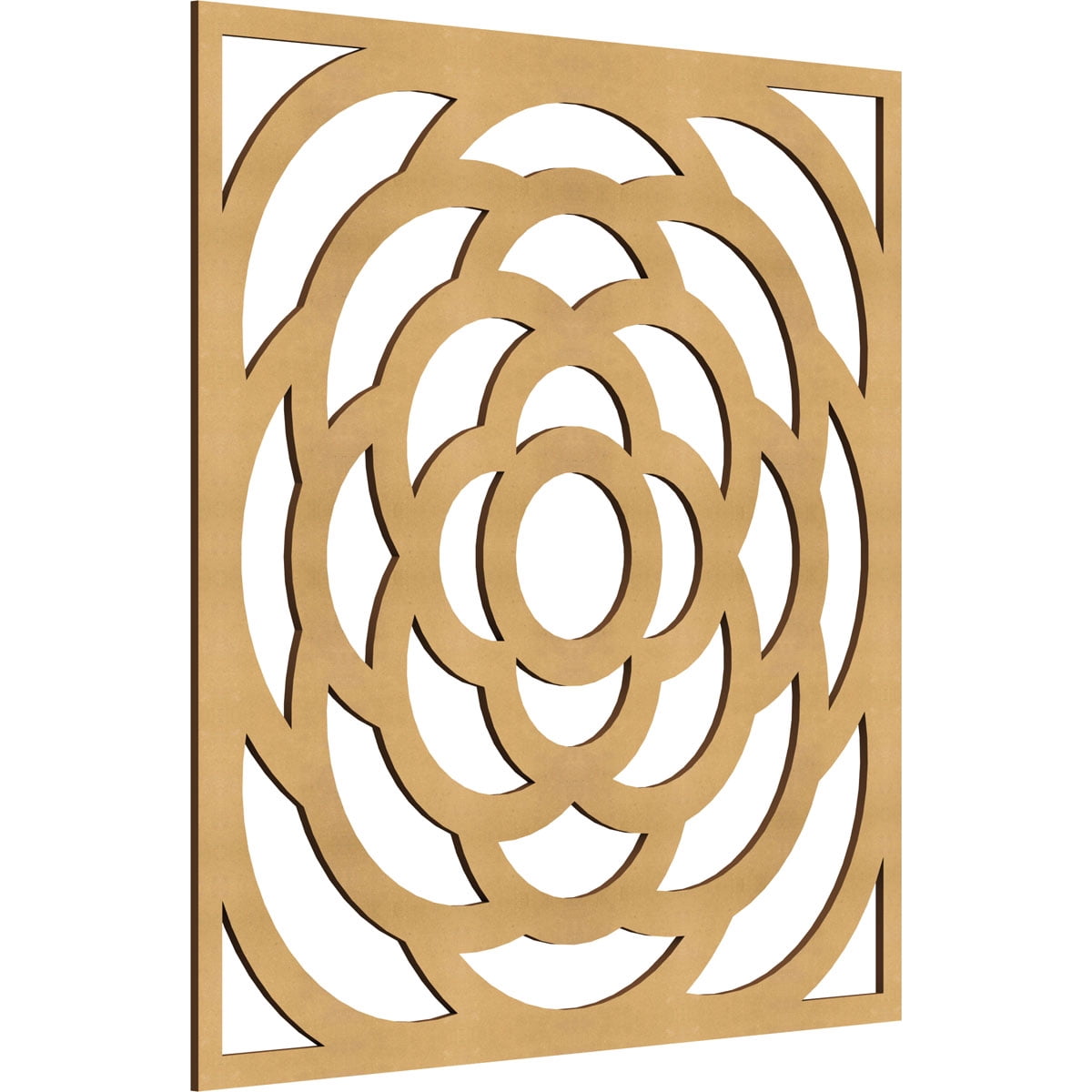 Ekena Millwork 23 3/8"W x 23 3/8"H x 1/4"T Large Edinburg Decorative Fretwork Wood Wall Panels, Wood (Paint Grade)