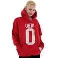 thumbnail image 3 of Ohio OH Distressed Athletic Letter Unisex Plus Fleece Graphic Hoodie Brisco Brands 2X, 3 of 5