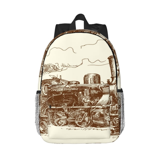 Easygdp Train Mochila Ligera de 15 Pulgadas para Estudiantes, Mochila Cómoda para la Escuela y Viajes, Correas Ajustables